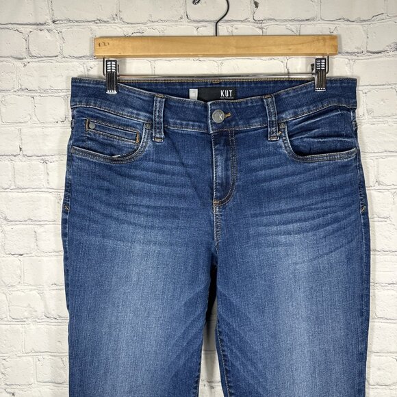 KUT from the Kloth Jeans Womens Size 12 Blue Natalie Mid Rise Bootcut Denim - Picture 2 of 12